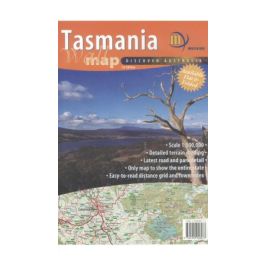 Meridian: Laminated Tasmania Rolled Wall Map (Min Ord Qty 2)