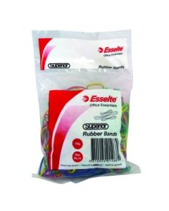 Esselte Superior Rubber Bands 100gram Bag Size 14 Coloured (Min order Qty 2)