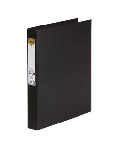 Marbig A4 PE 3D Ring Binder 25mm Black (Min Order Qty 2)