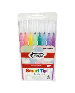 Texta Smart Tip Colouring in Marker Pastel Pack of 8 (Min Ord Qty 2)