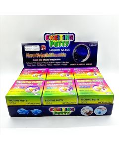 UV Reactive and Glow in the Dark Putty Display of 12 (Min Order Qty 1)