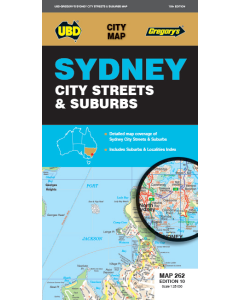 Sydney City Streets & Suburbs Map 262 10th Ed. (Min Order Qty: 2) 