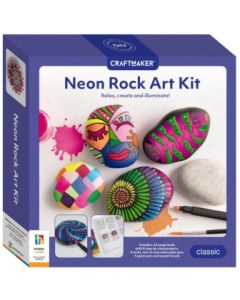 Craft Maker Neon Rock Art Kit (Min Order Qty: 2) *Buy 6 - Get 5% Off Promo*