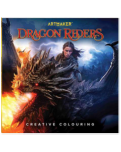 Art Maker Square Colouring Books - Dragon Riders (Min Order Qty 2)