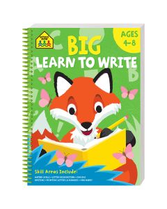 School Zone Big Spiro Workbook Learn to Write (Min Order Qty 2)