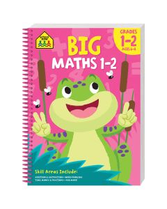 School Zone Big Spiro Workbook Maths 1-2 (Min Order Qty 2)