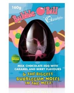 Chocolatier Aussie Icons Bubble O'Bill Milk Chocolate Easter Egg 160g (Min Order Qty 2) ***Available Mid Feb 2025***