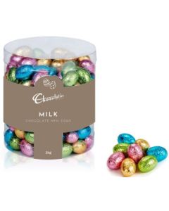 Chocolatier Mini Egg Tub 1kg Assorted (Min Order Qty 1)