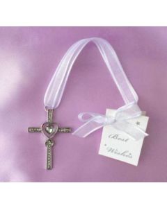 Bridal Charm - Center Heart Cross Heart (Min Order Qty 2)