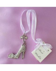 Wedding Bridal Charm - Silver High Heel (Min Order Qty: 2)