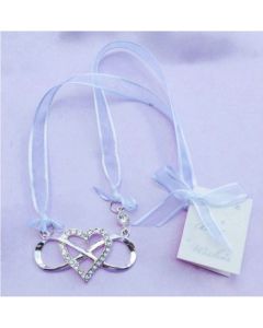 Bridal Charm Infinity Cross Heart Silver (Min Order Qty 2)