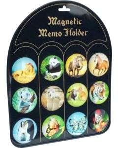 Beautiful Animal Images Round Magnets, Mixed Design, 5cm d. (Min Order Qty 12)