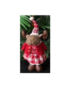 Reindeer Joelle on 2 legs - Plush Decoration (Min Ord Qty 1)