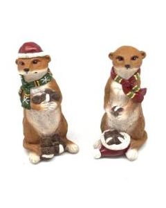 Christmas Figurine Meerkat (Order in Qty's of 4)