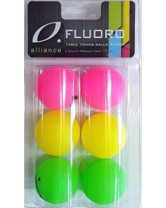 Table Tennis Balls Fluro Pack of 6 (Min Order Qty 3)