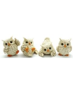 Owl Birds 7cm Cream (Min Order Qty 2) 