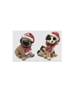 Christmas Figurine Dogs Assorted 9cm (Min Order Qty 4)