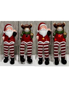 Santa & Deer Shelf Sitter (Min Order Qty 2)