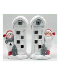 Santa & Snowman Post Box 15cm (Min Order Qty 2) 