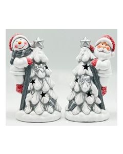 Santa & Snowman Tree 15cm (Order in Multiples of 6) 