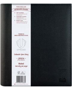 ***Special Order Item*** Upward A4 2025 Day to Page Nobel Diary Black (Order in Multiples of 5) ***Available August 2024***