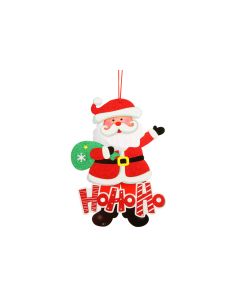 Wall Decal Glitter Santa Ho Ho Ho 38x29cm  (Min Order Qty 2)