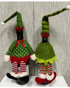 Elf Wine Bottle cover 23cm Assorted Designs (Min Order Qty: 2)